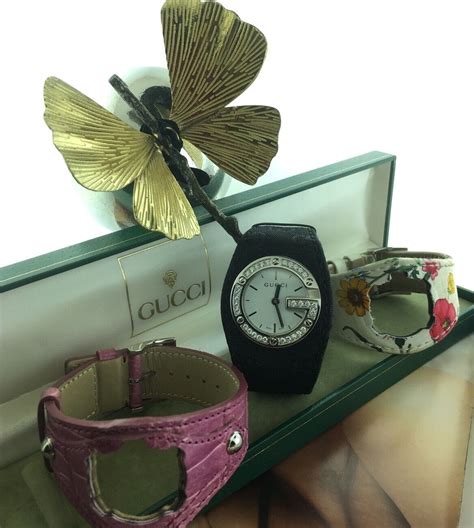 gucci ladies 104l floral special edition 2005 watch|RARE Gucci 104l Floral Special Edition 2005 Wonen’s Watch .